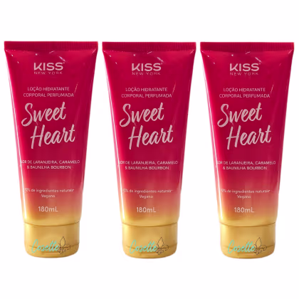 Imagem do produto Kit Kiss New York Sweet Heart - Loção Hidratante Corporal 180ml - 3 Unidades