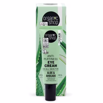 A imagem mostra o creme para olheiras em embalagem tubular verde com detalhes em preto.