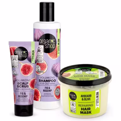 Imagem do produto Kit Organic Shop Figo e Rosa Mosqueta + Abacate e Oliva (3 Produtos)