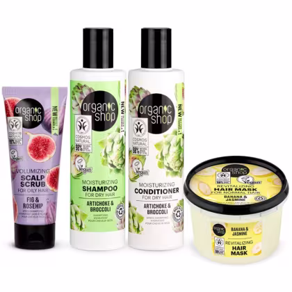 Imagem do produto Kit Organic Shop Figo Alcachofra Banana (4 Produtos)