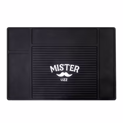 Tapete de silicone para bancadas de barbearia.