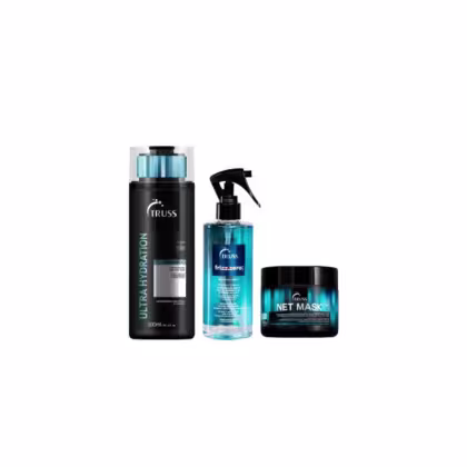 Imagem do produto Kit Ultra Hydration Shampoo + Máscara Frizz Zero e Máscara Net Mask - Truss