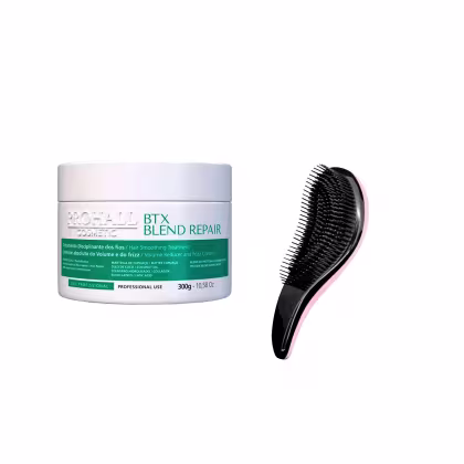 Kit Prohall Cosmetic BTX Blend Repair + Escova, 2 produtos.