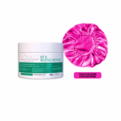 Kit Prohall Cosmetic BTX Blend Repair + Touca de Cetim, 2 produtos.