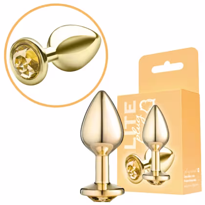 Imagem do produto Plug Anal Médio Lite Plug com Joia - Dourado