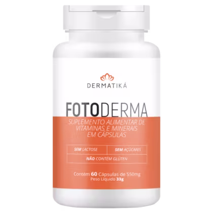 Suplemento alimentar Fotoderma, da marca Dermatiká.