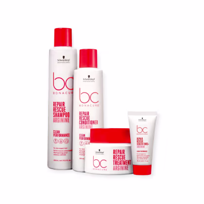Imagem do produto Kit BC Bonacure Schwarzkopf Repair Rescue - Shampoo 250ml + Condicionador 200ml + Máscara 200ml + Sealed Ends 100ml 