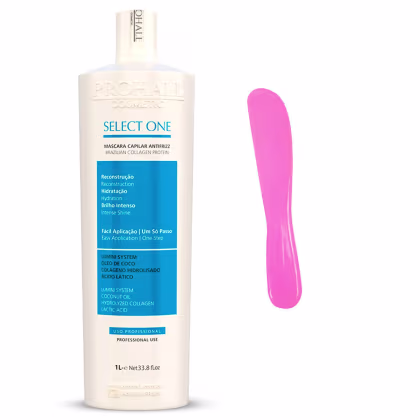 Imagem do produto Kit Prohall Cosmetic Select One Antifrizz + Espátula (2 Produtos)