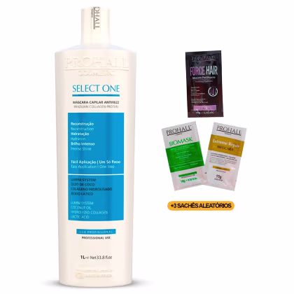 Imagem do produto Select One Prohall 1 Litro + 3 Sachês de Amostras