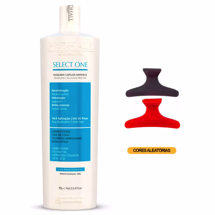 Imagem do produto Kit Prohall Cosmetic Select One Antifrizz + Presilhas Power (3 Produtos)