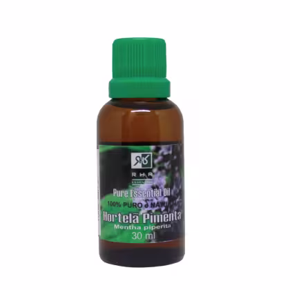 Óleo essencial de Hortelã Pimenta da RHR Cosméticos.