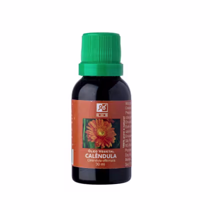 Óleo pronto para pele de Calêndula da RHR Cosméticos.