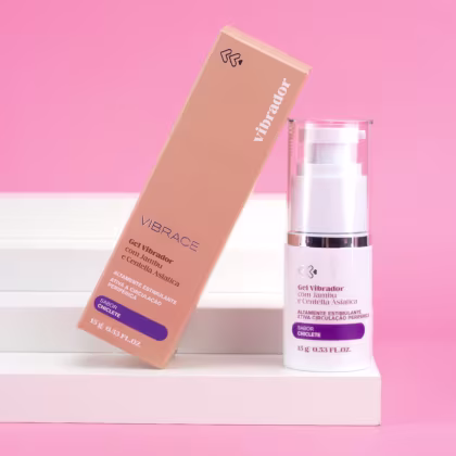 Imagem do produto Gel Vibrador Beijável com Extrato de Centella Asiática e Jambu - Exclusiva SexShop Vibrace | 15g | Sabor: Chiclete