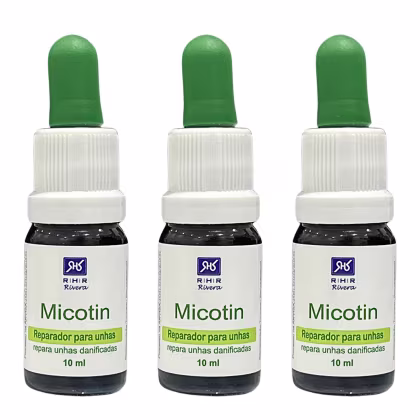 Três frascos de Reparador para Unhas RHR Cosméticos.