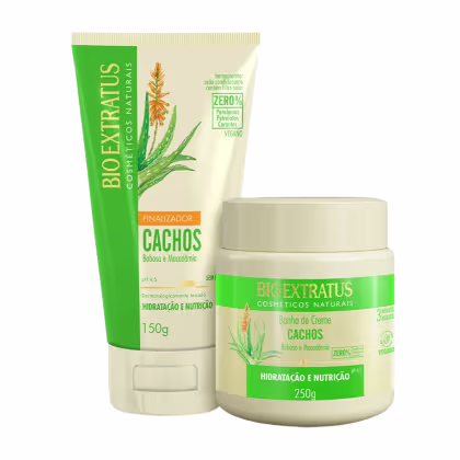 Imagem do produto Kit Bio Extratus Cachos Banho de Creme 250mL + Finalizador 150mL/g