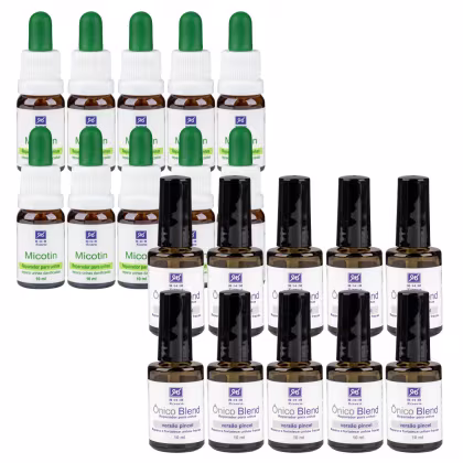 Kit com 20 reparadores para unhas.