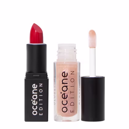 Imagem do produto Kit Océane Edition Mini Lipstick Red Kiss e Glossy Me Glazed (2 produtos)