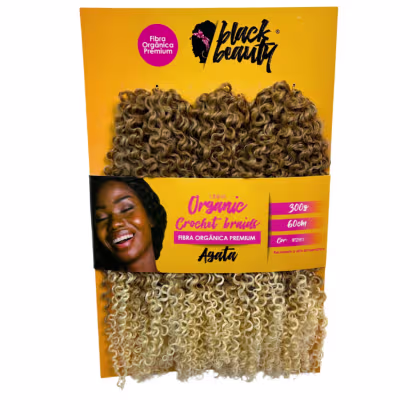 Aplique de Cabelo Black Beauty Organic Crochet Braids Agata MT27/613, 300g.