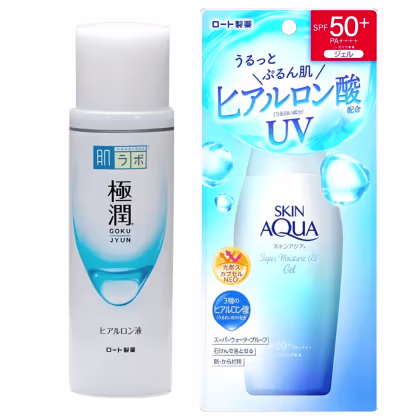 Imagem do produto Kit Protetor Moisture Gel Fps50 + Hada Labo Gokujyun Lotion