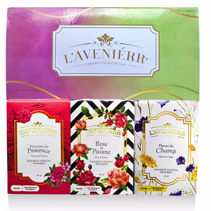 Imagem do produto Kit Sabonete Vegetal 3 Barras Misto Floral