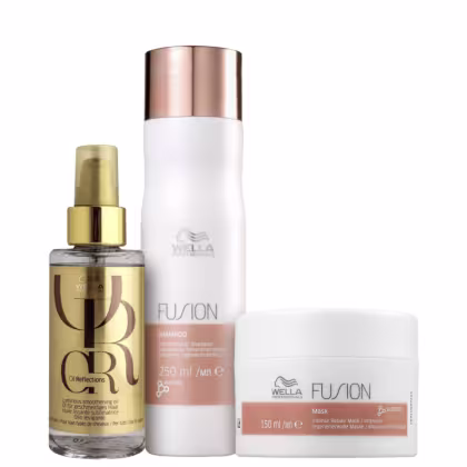 Imagem do produto Kit Wella Professionals Fusion & Oil Reflections Luxe Trio (3 Produtos)