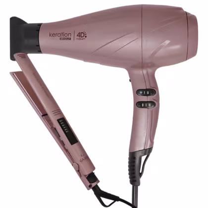 Imagem do produto Kit Secador Keration 4D e Prancha Elegance Led Keration Pro Bivolt