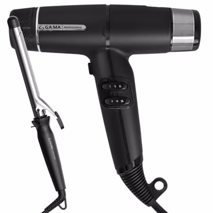 Imagem do produto Kit Secador iQ Lite Black e Modelador Salon Curl 25mm 127V