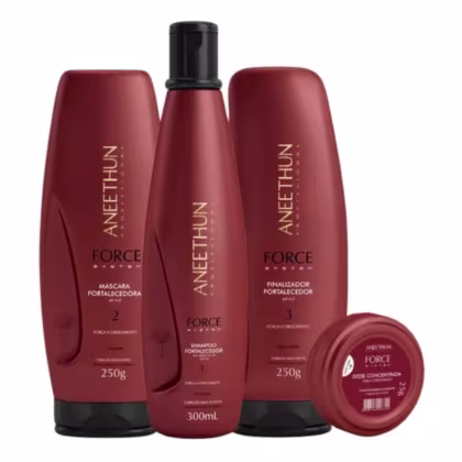 Imagem do produto Kit Aneethun Force Shampoo+Máscara+Finalizador+Dose ( 4 produtos)
