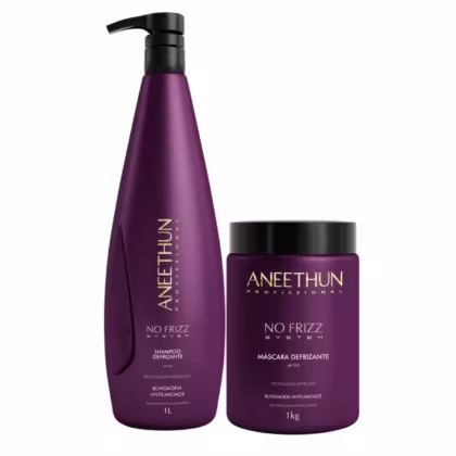 Imagem do produto Kit Aneethun No Frizz Shampoo + Máscara Defrizante Lavatório (02 produtos)