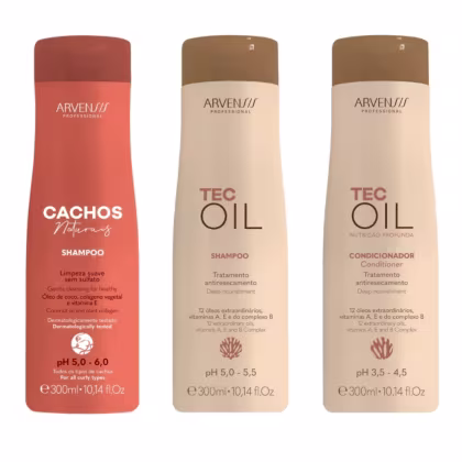 Imagem do produto Kit Arvensis Shampoo Cachos + Shampoo Condicionador Tec Oil