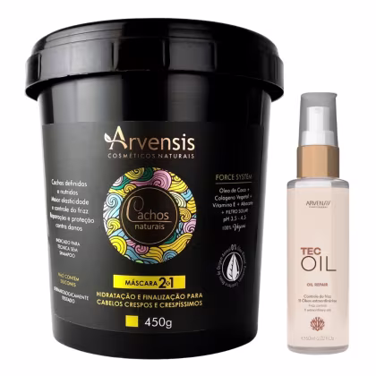 Imagem do produto Kit Arvensis Cachos Máscara 2x1 + Finalizador Tec Oil
