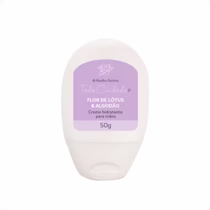 Creme Hidratante para Mãos Abelha Rainha Todo Cuidado Flor de Lótus & Algodão, 50g.