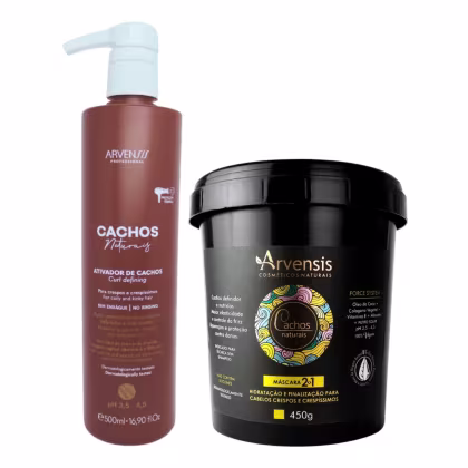 Imagem do produto Kit Arvensis Cachos Ativador Crespos 500ml + Máscara 2x1