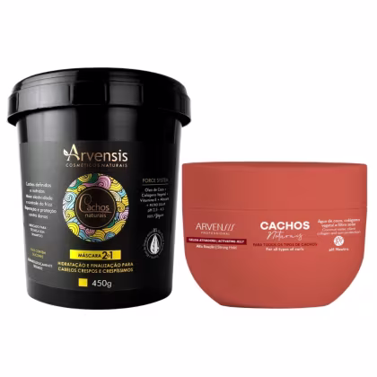 Imagem do produto Kit Arvensis Cachos Máscara 2x1 450g + Geleia Alta Fixação