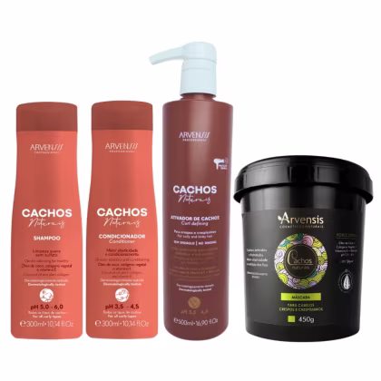 Imagem do produto Kit Arvensis Cachos Sh Cond Ativador 500g Masc Crespos 450g