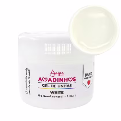 Gel de Unhas Aegla Pro Amadinhos White, 15g.