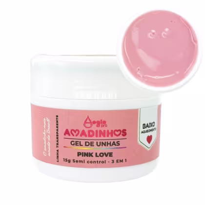 Gel de Unhas Aegla Pro Amadinhos Pink Love, 15g.