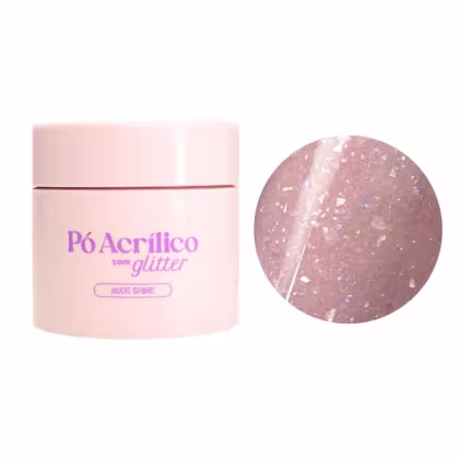 Imagem do produto Pó Acrílico com Glitter Nude Shine 20g - Vólia