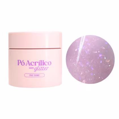 Imagem do produto Pó Acrílico com Glitter Pink Shine 20g - Vólia