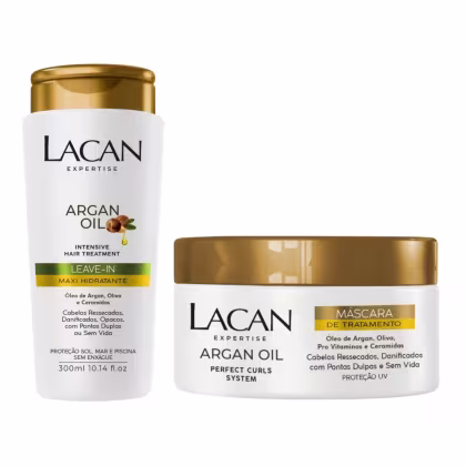 Imagem do produto Kit Lacan Argan Oil Leave-in Hidratante 300ml + Máscara 300g
