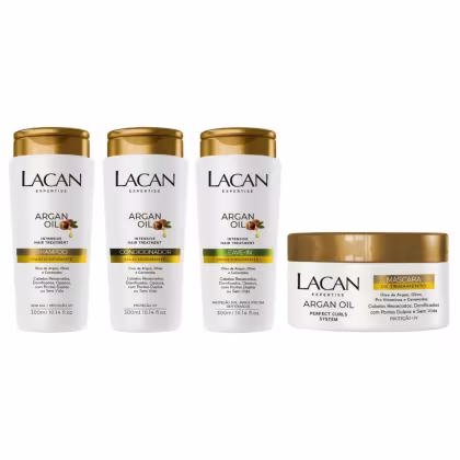 Imagem do produto Kit Lacan Argan Oil Shampoo Condicionador Leave In Mascara