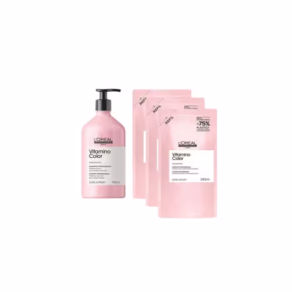Kit L'Oréal Professionnel Vitamino Color 750 Quarteto Refil, 4 produtos.