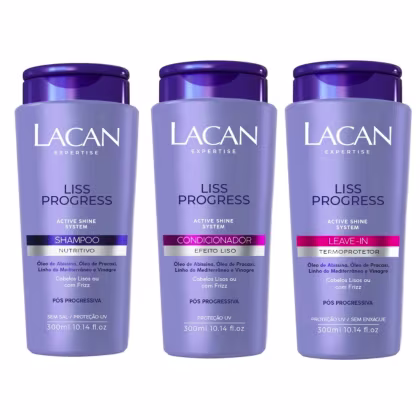 Imagem do produto Kit Lacan Liss Progress Shampoo Cond Leave in Termoprotetor