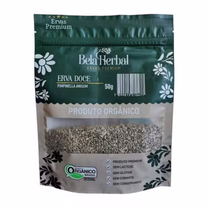 Imagem do produto Chá de Erva Doce Orgânico - Pimpinella anisum - 50g