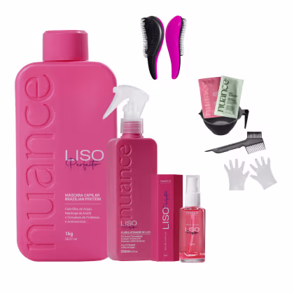 Imagem do produto Kit Alisante Capilar Liso Perfeito Nuance +Sérum +Spray Friz
