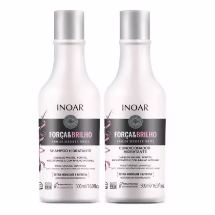 Imagem do produto Inoar Kit Força e Brilho Shampoo e Condicionador 500ml