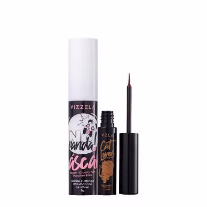Imagem do produto Kit Vizzela No Panda Cat Lovers Marrom Delineador Máscara de Cílios (2 produtos)