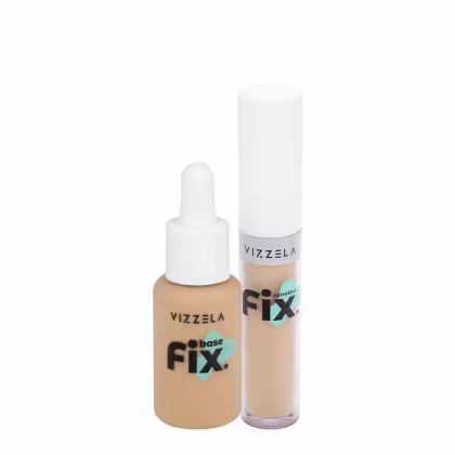 Imagem do produto Kit Vizzela Fix HD Powder Cor 4 Base Corretivo (2 produtos)