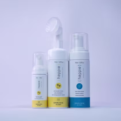 Imagem do produto Kit espumas faciais p/ pele oleosa 150 e 50 ml + espuma facial masculina 150 ml