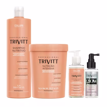 Imagem do produto Kit Trivitt Nutrição Capilar Profissional Extrato de Pêsego (4 Produtos)